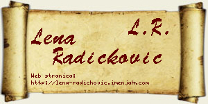Lena Radičković vizit kartica